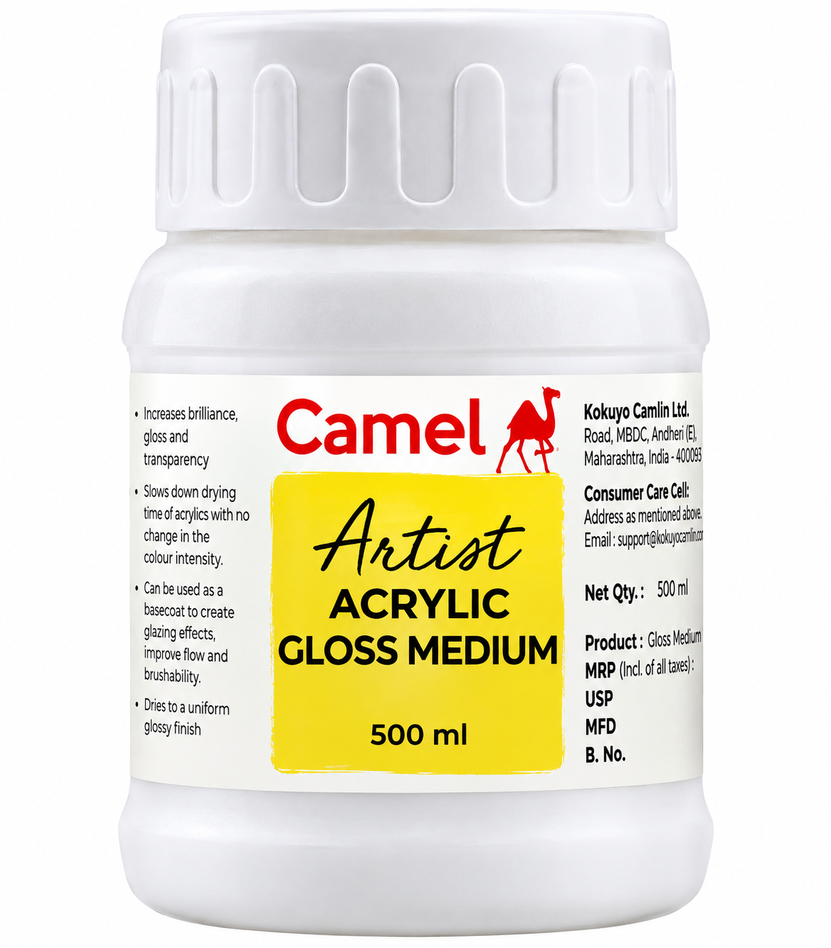 Camel-Artist-Acrylic-Gloss-Medium-01 CAMEL Artist Acrylic Gloss Medium – Image 1
