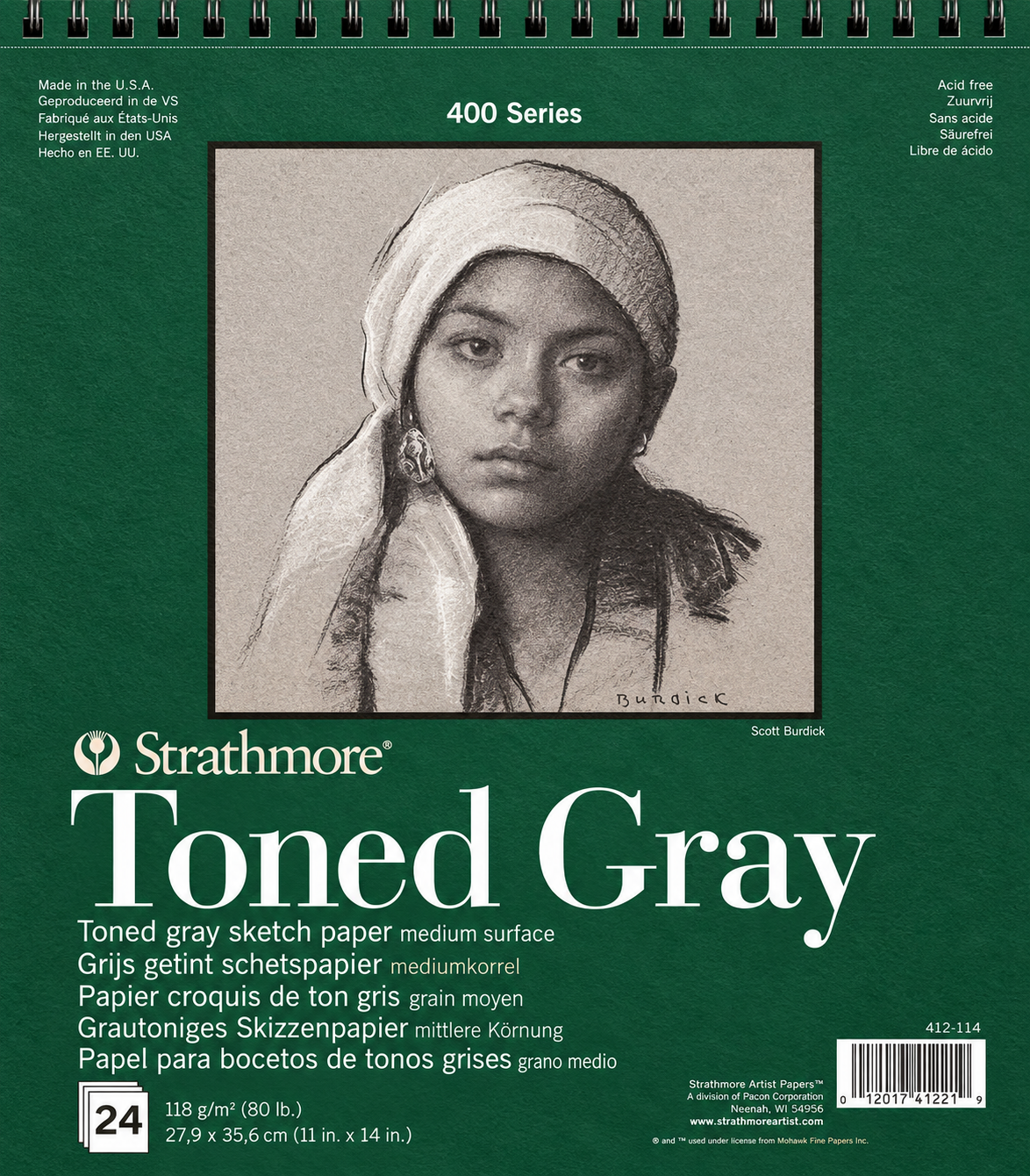 Strathmore-Toned-Gray-Pad-01 STRATHMORE Toned Gray Sketch Pad - Image 1