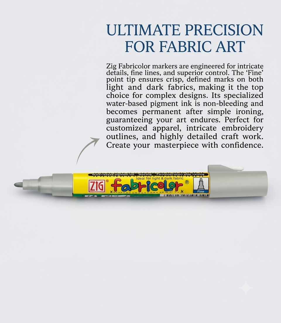 zig-fabric-pen-01 ZIG Fabric Pen ( Bullet Tip ) - Image 1