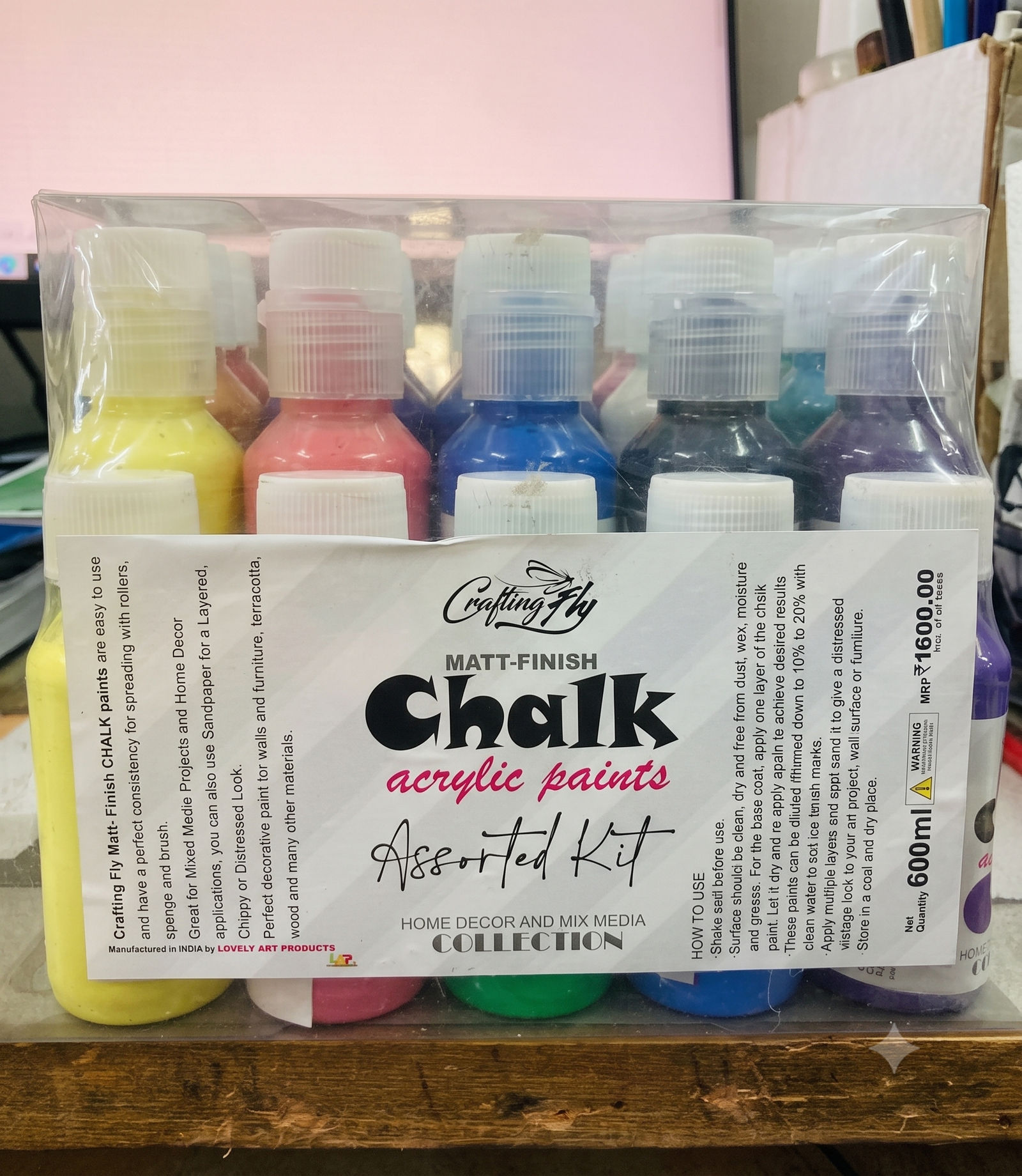 Craftingfly-chalk-acrylic-paints-01 CRAFTING FLY Matt-Finish Chalk Acrylic Paints – Image 1