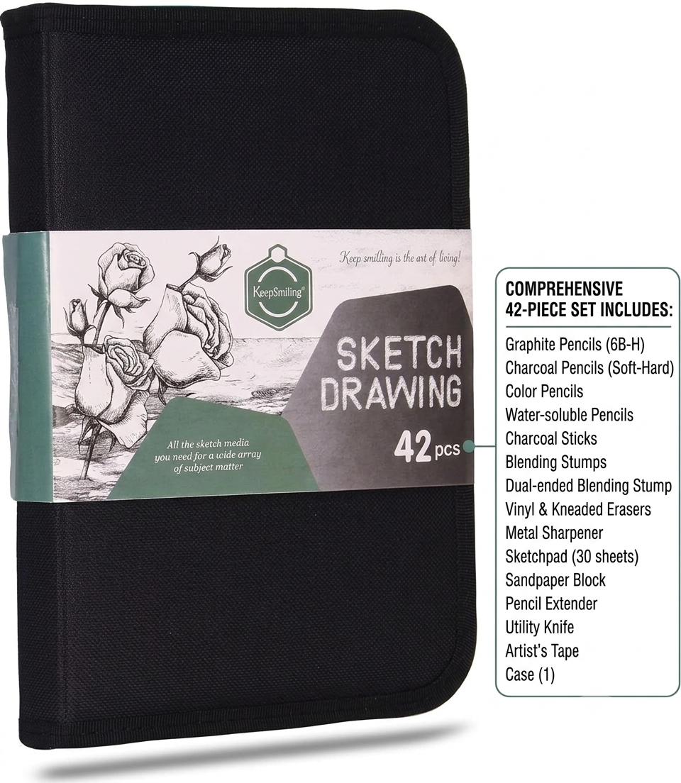 KEEP-SMILING-Sketching-Kit-01 KEEP SMILING Sketching Kit - Image 1